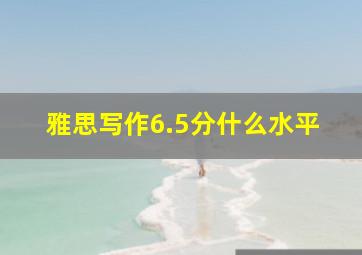 雅思写作6.5分什么水平