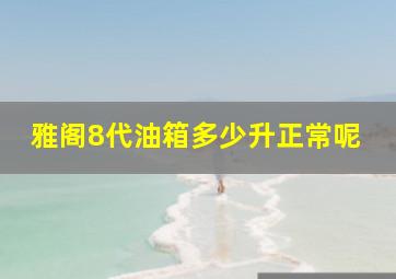 雅阁8代油箱多少升正常呢