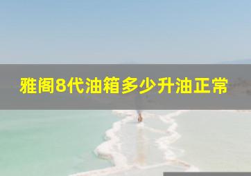 雅阁8代油箱多少升油正常