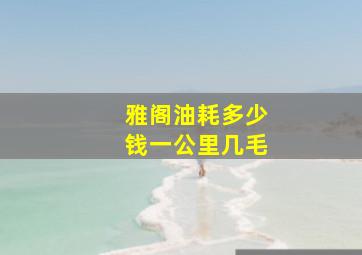 雅阁油耗多少钱一公里几毛