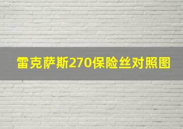 雷克萨斯270保险丝对照图