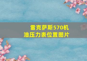 雷克萨斯570机油压力表位置图片