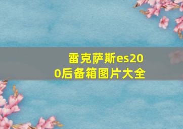 雷克萨斯es200后备箱图片大全