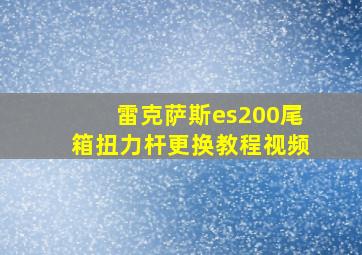 雷克萨斯es200尾箱扭力杆更换教程视频