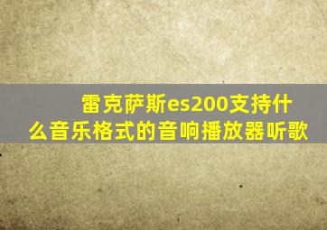 雷克萨斯es200支持什么音乐格式的音响播放器听歌