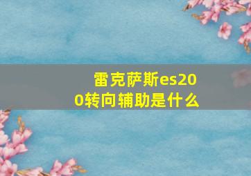 雷克萨斯es200转向辅助是什么