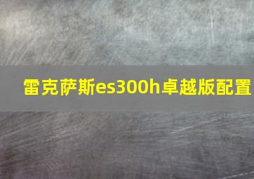 雷克萨斯es300h卓越版配置