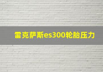 雷克萨斯es300轮胎压力