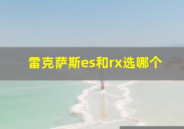 雷克萨斯es和rx选哪个