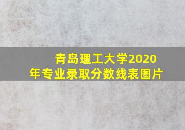 青岛理工大学2020年专业录取分数线表图片