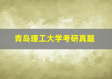 青岛理工大学考研真题