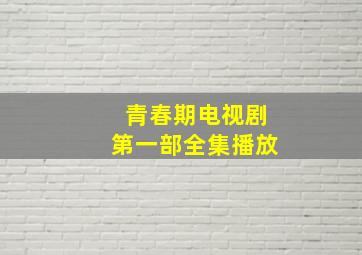 青春期电视剧第一部全集播放