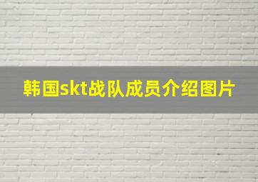 韩国skt战队成员介绍图片