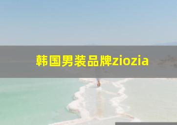 韩国男装品牌ziozia