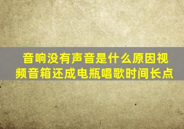 音响没有声音是什么原因视频音箱还成电瓶唱歌时间长点