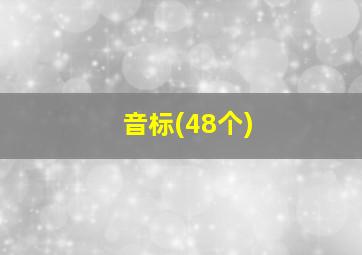 音标(48个)