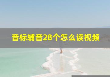 音标辅音28个怎么读视频