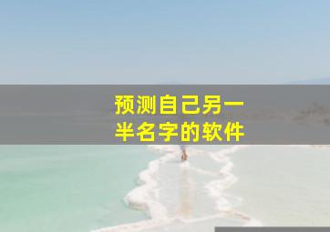 预测自己另一半名字的软件