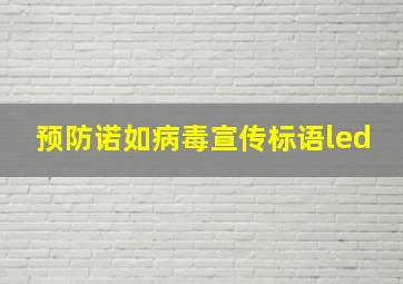 预防诺如病毒宣传标语led