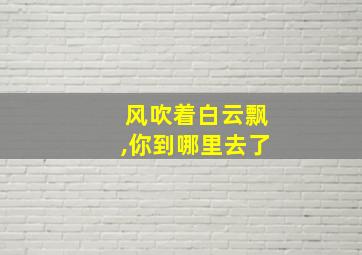 风吹着白云飘,你到哪里去了