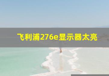 飞利浦276e显示器太亮