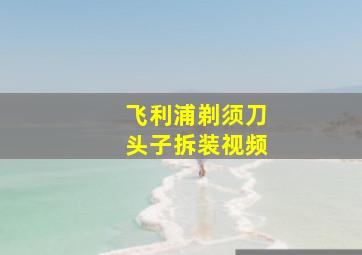 飞利浦剃须刀头子拆装视频