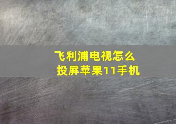 飞利浦电视怎么投屏苹果11手机