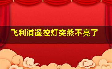 飞利浦遥控灯突然不亮了