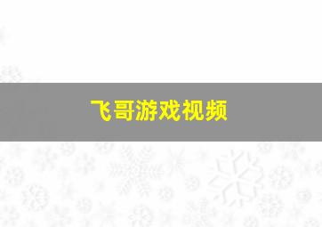 飞哥游戏视频