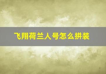 飞翔荷兰人号怎么拼装