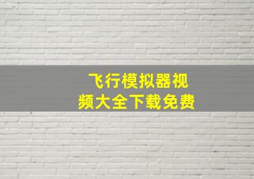 飞行模拟器视频大全下载免费