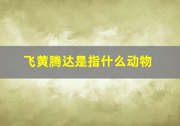 飞黄腾达是指什么动物