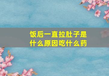 饭后一直拉肚子是什么原因吃什么药