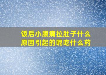 饭后小腹痛拉肚子什么原因引起的呢吃什么药