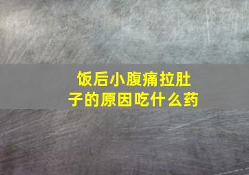 饭后小腹痛拉肚子的原因吃什么药