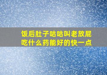 饭后肚子咕咕叫老放屁吃什么药能好的快一点