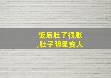 饭后肚子很胀,肚子明显变大