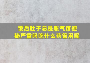 饭后肚子总是胀气疼便秘严重吗吃什么药管用呢