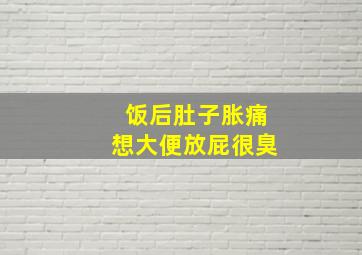 饭后肚子胀痛想大便放屁很臭