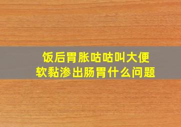 饭后胃胀咕咕叫大便软黏渗出肠胃什么问题