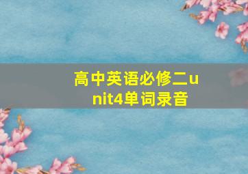 高中英语必修二unit4单词录音