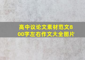 高中议论文素材范文800字左右作文大全图片