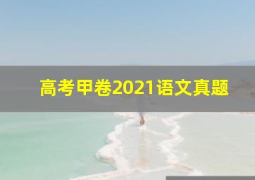 高考甲卷2021语文真题