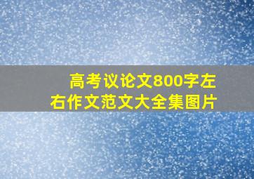 高考议论文800字左右作文范文大全集图片