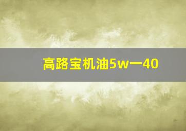 高路宝机油5w一40