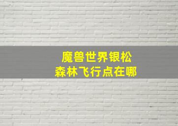 魔兽世界银松森林飞行点在哪