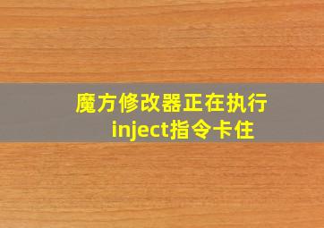 魔方修改器正在执行inject指令卡住