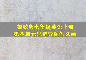 鲁教版七年级英语上册第四单元思维导图怎么画