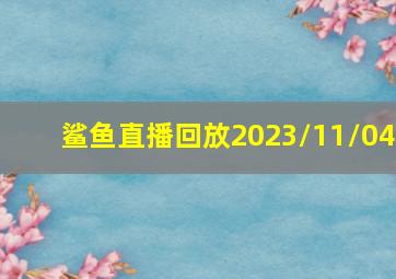 鲨鱼直播回放2023/11/04