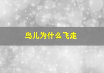 鸟儿为什么飞走